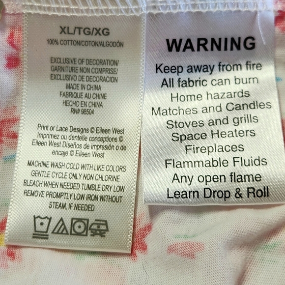 Eileen West Floral Cotton Lace Chemise Nightgown XL Romantic Cottagecore Sleep - Picture 11 of 11